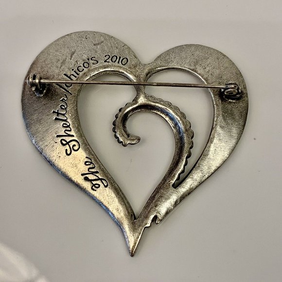 Chico's Silver Heart Pendant Dated 2010 - Picture 4 of 4